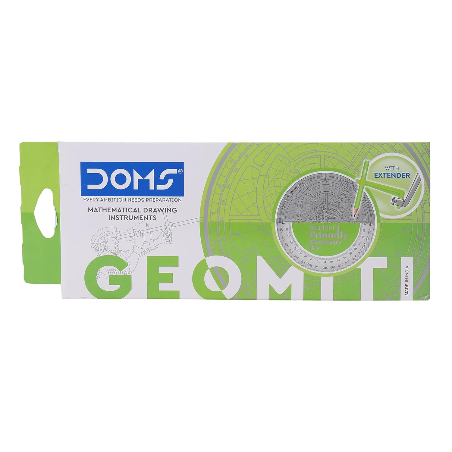 DOMS Geomiti Mathematical Instrument Geometry Box (Green)